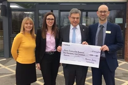 Banner Jones Solicitors raises £1,200 for John Eastwood Hospice in Mansfield