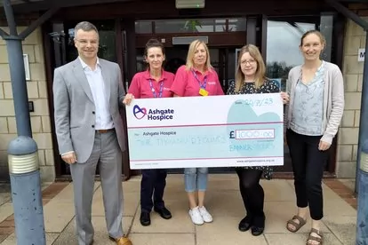 Ashgate Hospice receives £1k funding boost from law firm Banner Jones